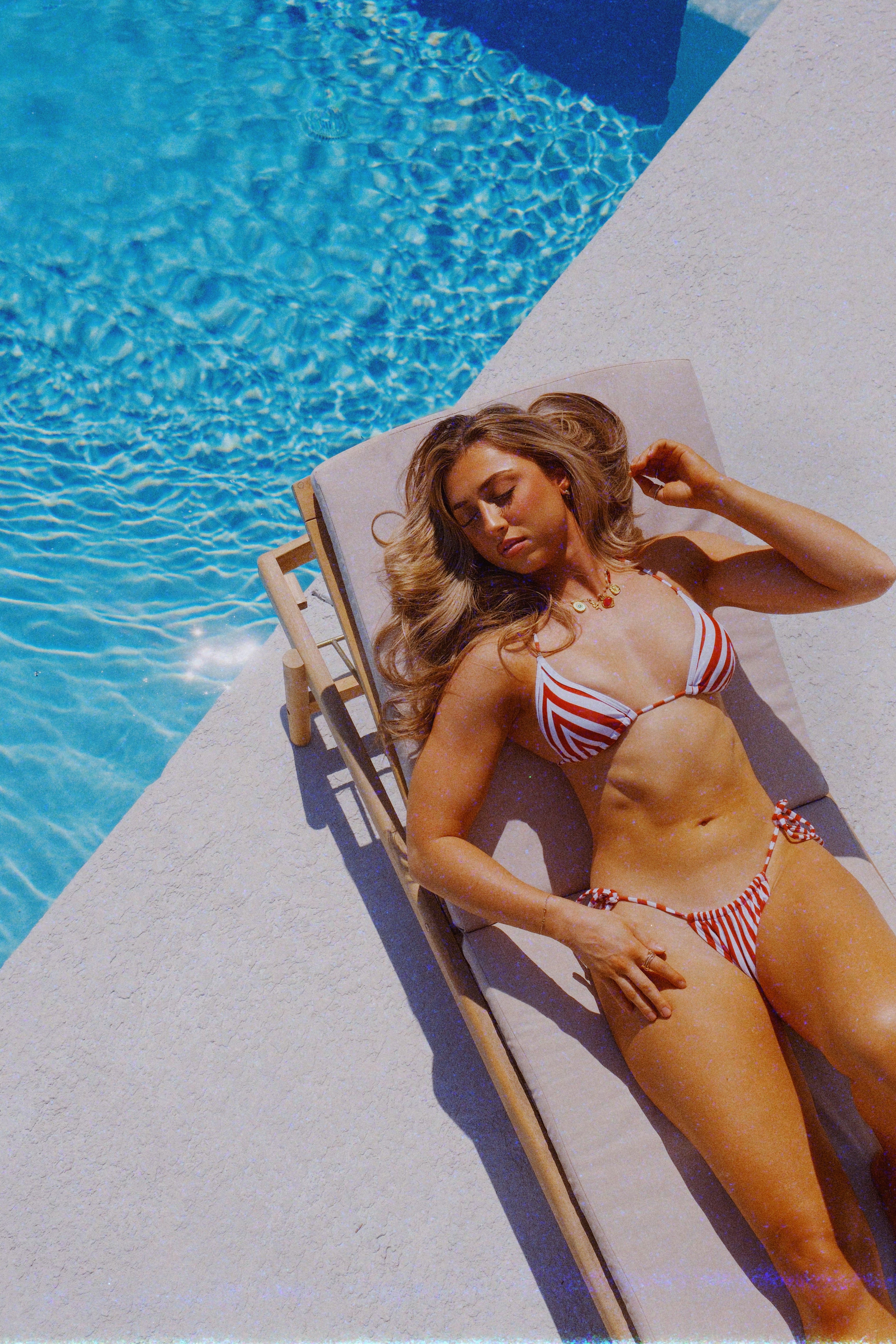 Candy Stripe Bikini Top